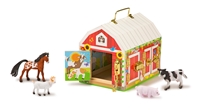 Obrázek Dřevěná stodola se zámky a zvířátky Melissa & Doug
