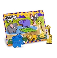 Obrázek Melissa & Doug Dřevěné puzzle zvířátka v safari